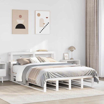 Bed Frame without Mattress White 120x200 cm Solid Wood Pine