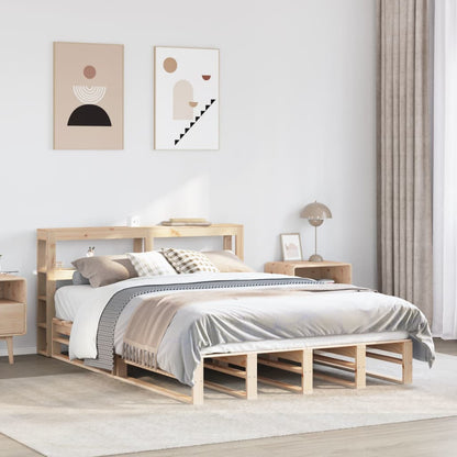 Bed Frame without Mattress 140x200 cm Solid Wood Pine