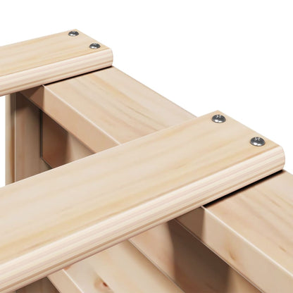 Bed Frame without Mattress 200x200 cm Solid Wood Pine