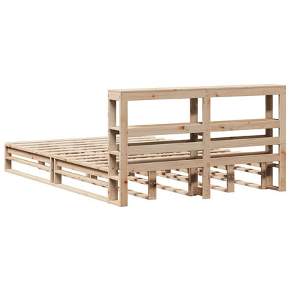 Bed Frame without Mattress 120x190 cm Small Double Solid Wood Pine