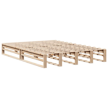 Bed Frame without Mattress 140x190 cm Solid Wood Pine