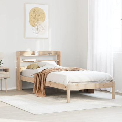 Bed Frame without Mattress 75x190 cm Small Single Solid Wood Pine