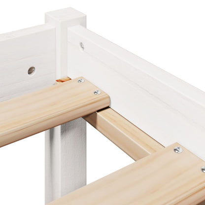 Bed Frame without Mattress White 90x190 cm Single Solid Wood Pine