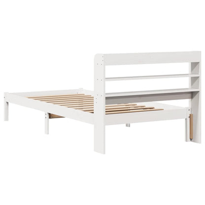 Bed Frame without Mattress White 100x200 cm Solid Wood Pine