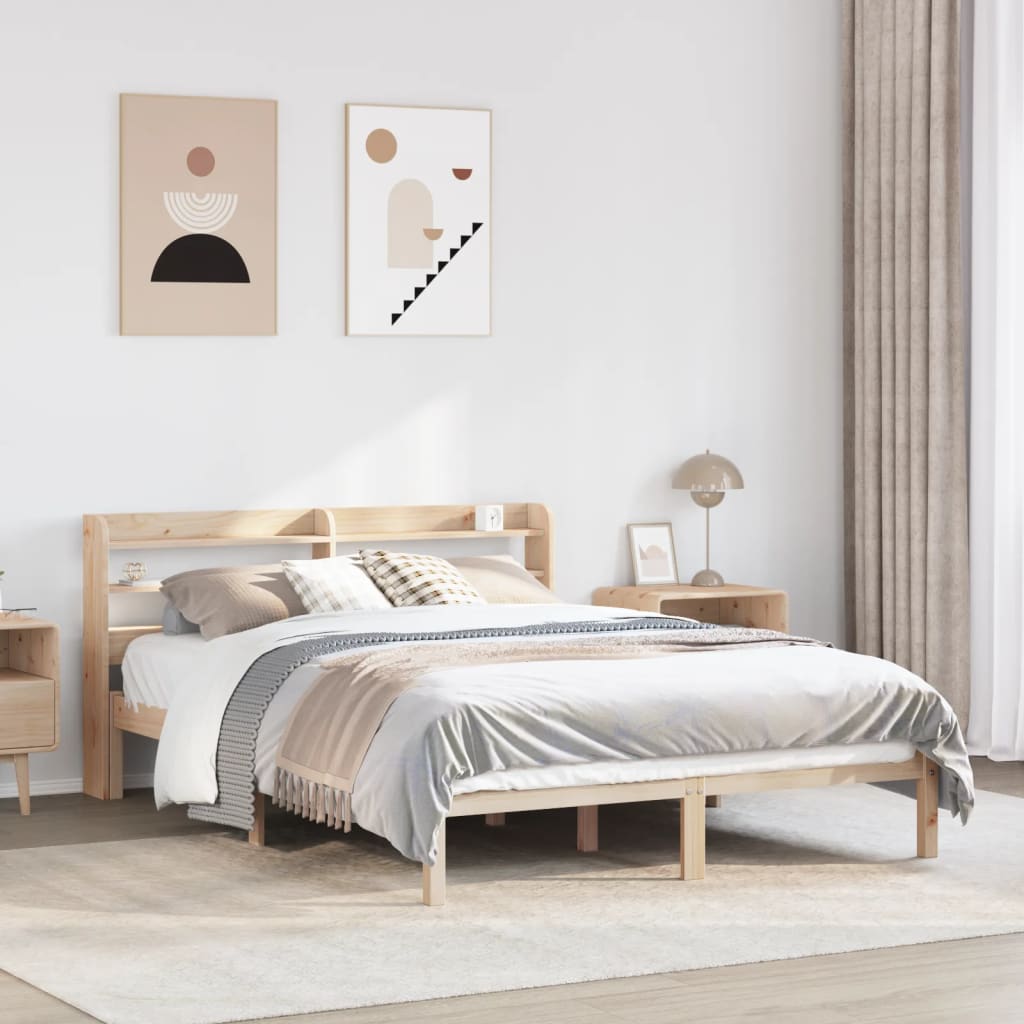 Bed Frame without Mattress 160x200 cm Solid Wood Pine