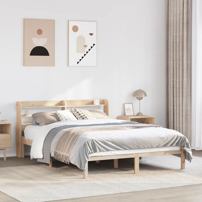 Bed Frame without Mattress 160x200 cm Solid Wood Pine