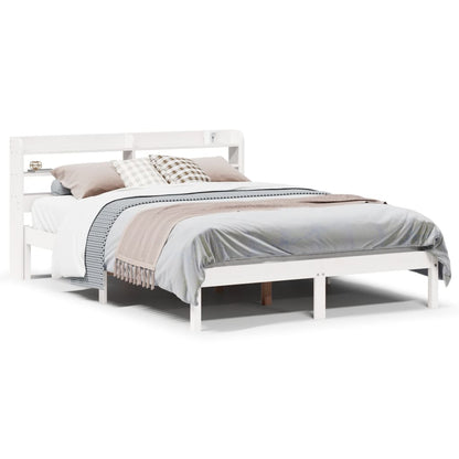 Bed Frame without Mattress White 160x200 cm Solid Wood Pine