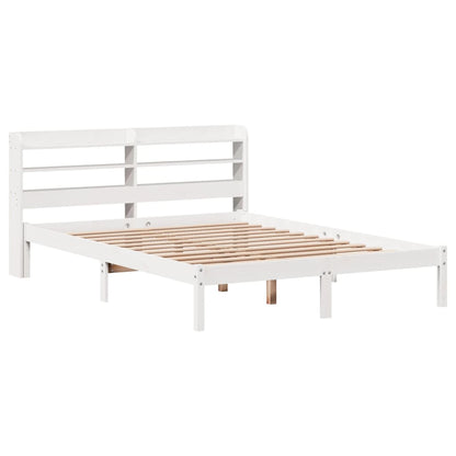 Bed Frame without Mattress White 160x200 cm Solid Wood Pine