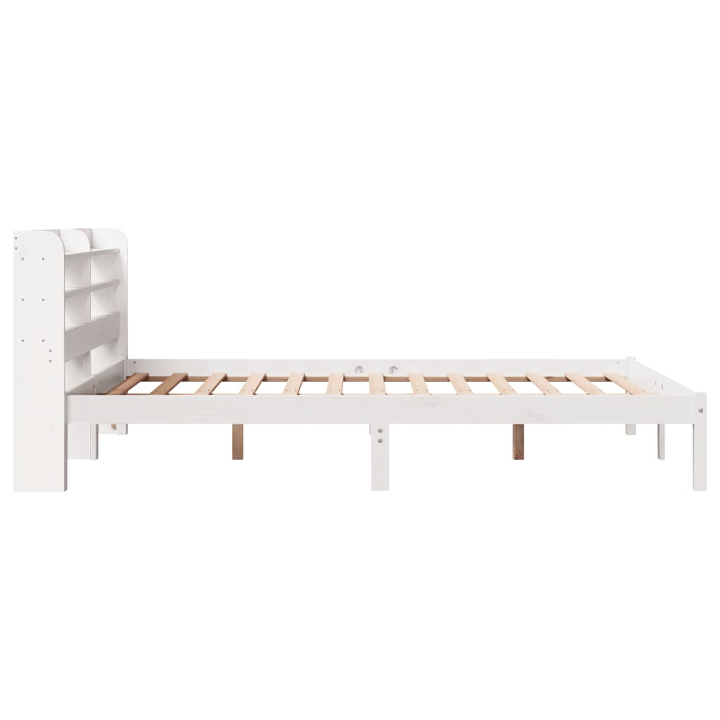 Bed Frame without Mattress White 160x200 cm Solid Wood Pine