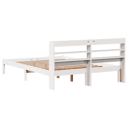 Bed Frame without Mattress White 160x200 cm Solid Wood Pine