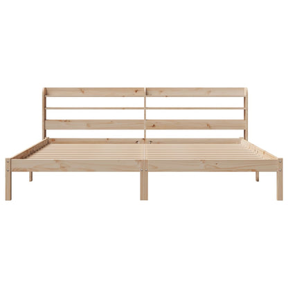 Bed Frame without Mattress 200x200 cm Solid Wood Pine