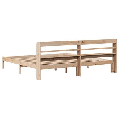 Bed Frame without Mattress 200x200 cm Solid Wood Pine