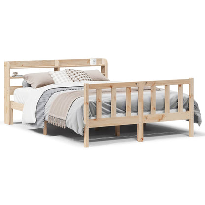 Bed Frame without Mattress 120x190 cm Small Double Solid Wood Pine