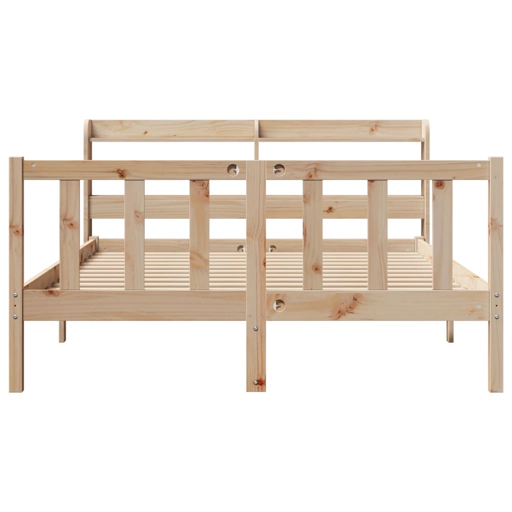 Bed Frame without Mattress 120x190 cm Small Double Solid Wood Pine