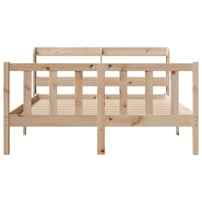 Bed Frame without Mattress 120x190 cm Small Double Solid Wood Pine