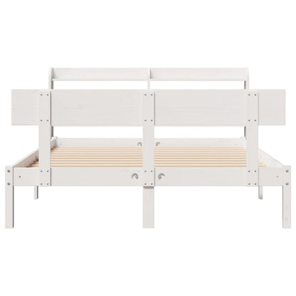 Bed Frame without Mattress White 120x190 cm Small Double Solid Wood Pine