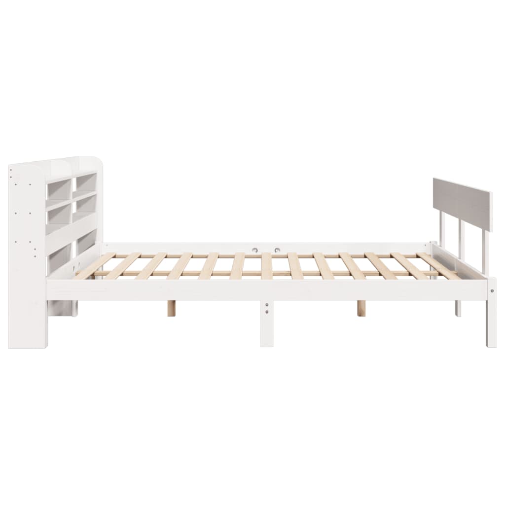 Bed Frame without Mattress White 120x190 cm Small Double Solid Wood Pine