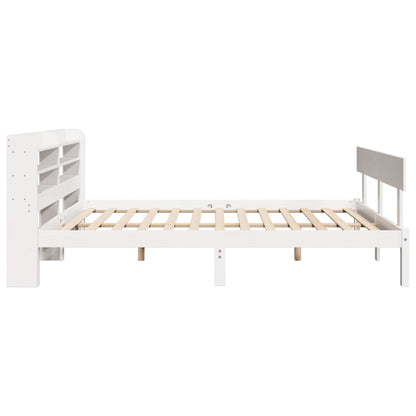 Bed Frame without Mattress White 120x190 cm Small Double Solid Wood Pine
