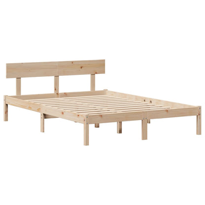Bed Frame without Mattress 160x200 cm Solid Wood Pine