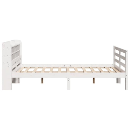Bed Frame with Headboard without Mattress White 135x190 cm Double