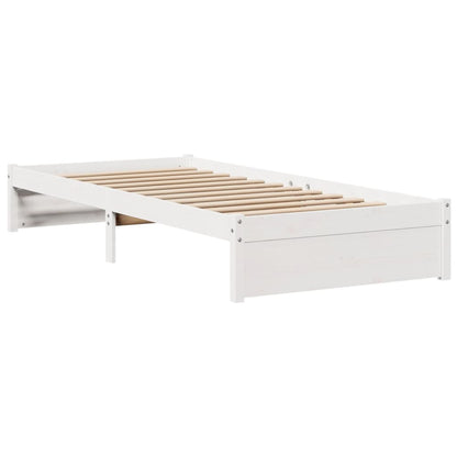 Bed Frame | White | Solid Pine Wood | Small Single | Bed Frame