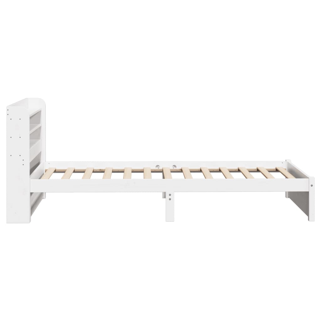 Bed Frame | White | Solid Pine Wood | Small Single | Bed Frame