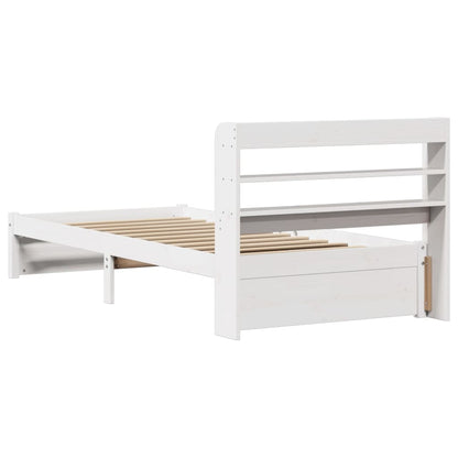 Bed Frame | White | Solid Pine Wood | Small Single | Bed Frame