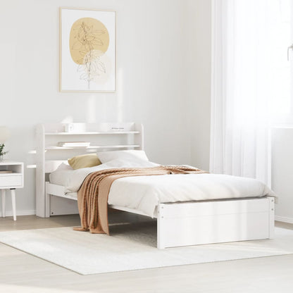Bed Frame | White | Solid Pine Wood | Small Single | Bed Frame