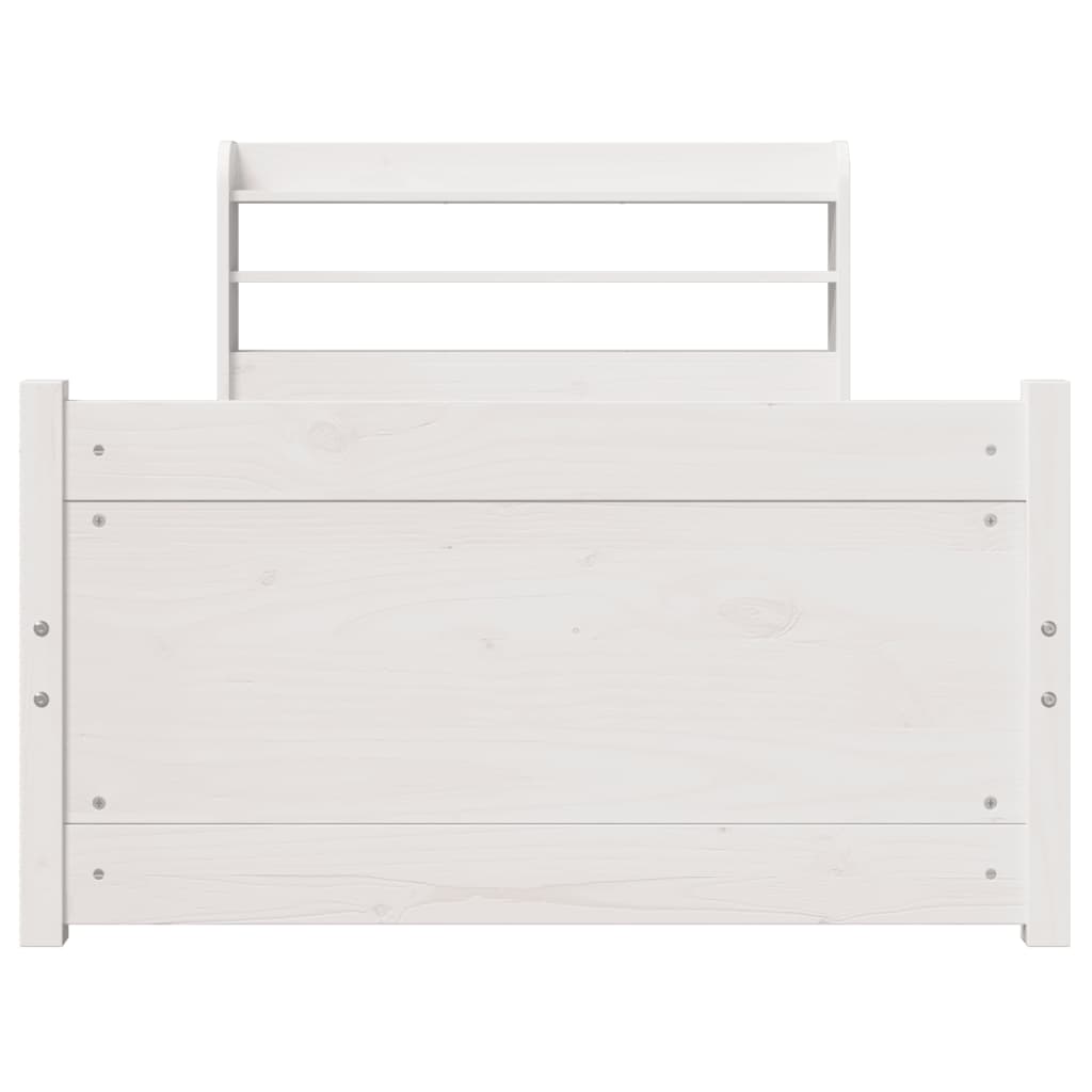 Bed Frame with Headboard without Mattress White 90x190 cm Single