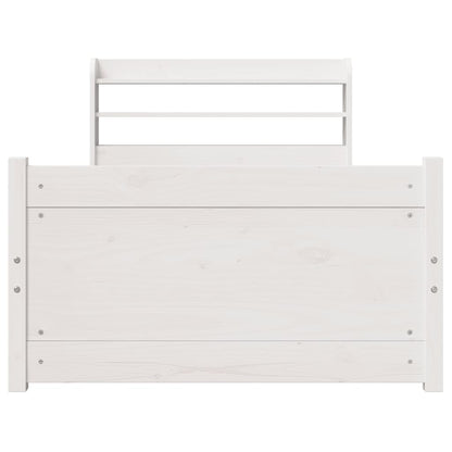 Bed Frame with Headboard without Mattress White 90x190 cm Single