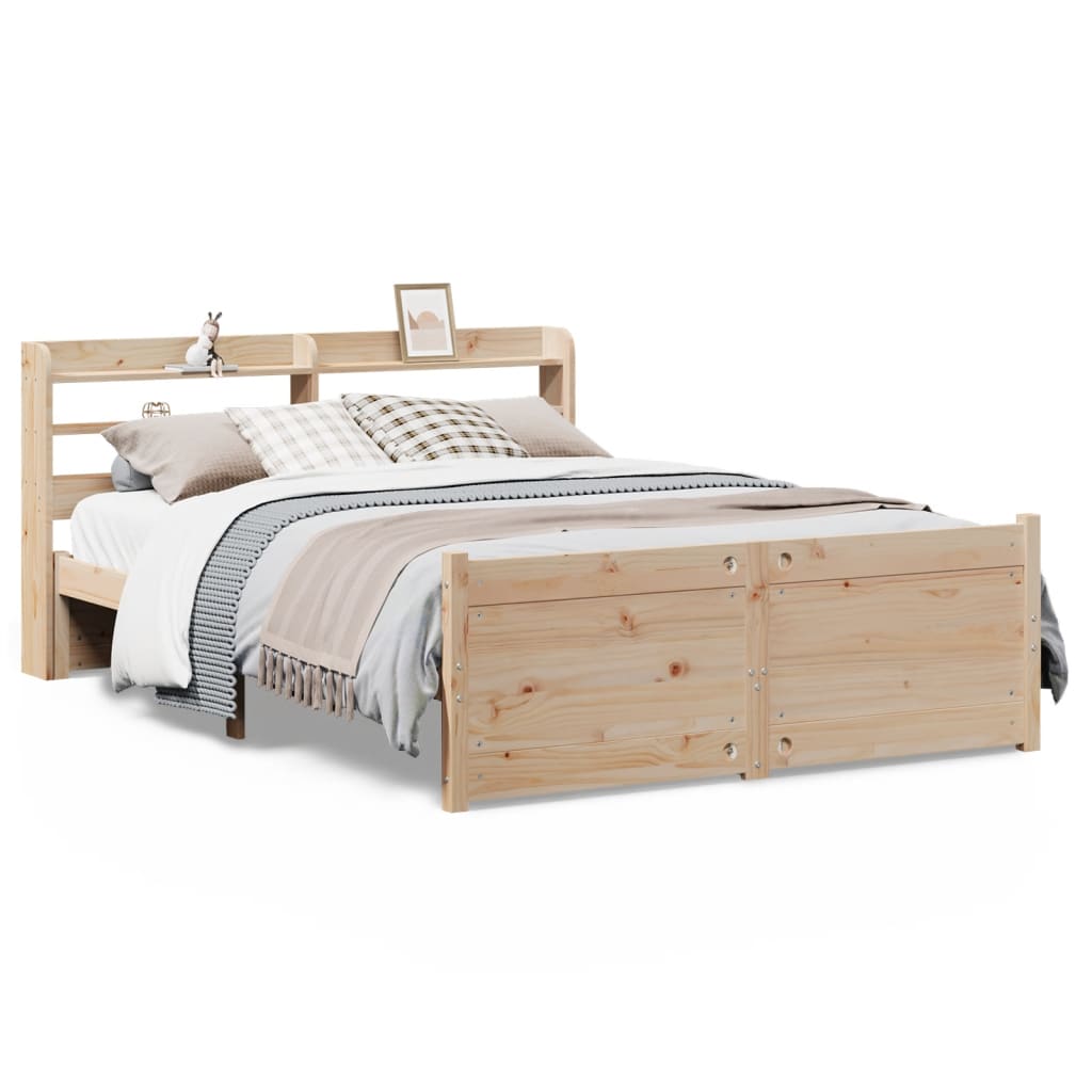 Bed Frame with Headboard without Mattress 135x190 cm Double