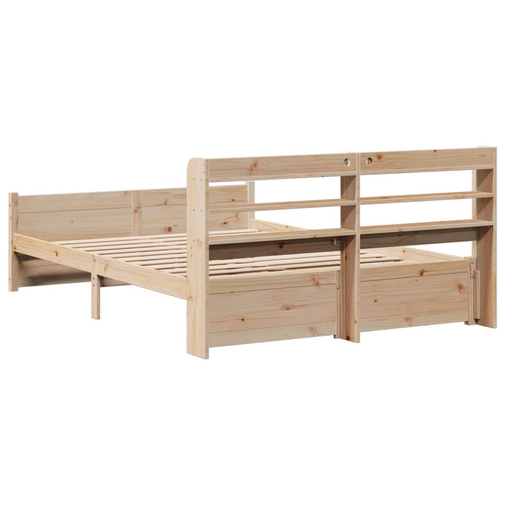 Bed Frame with Headboard without Mattress 135x190 cm Double