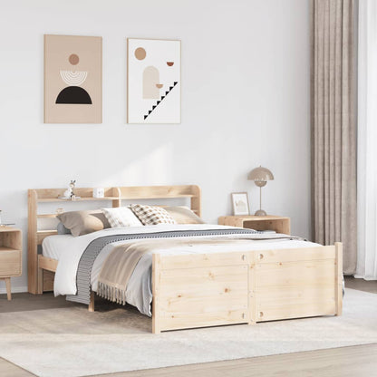 Bed Frame with Headboard without Mattress 135x190 cm Double