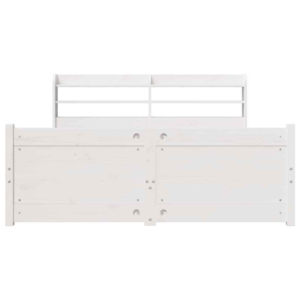 Bed Frame with Headboard without Mattress White 135x190 cm Double