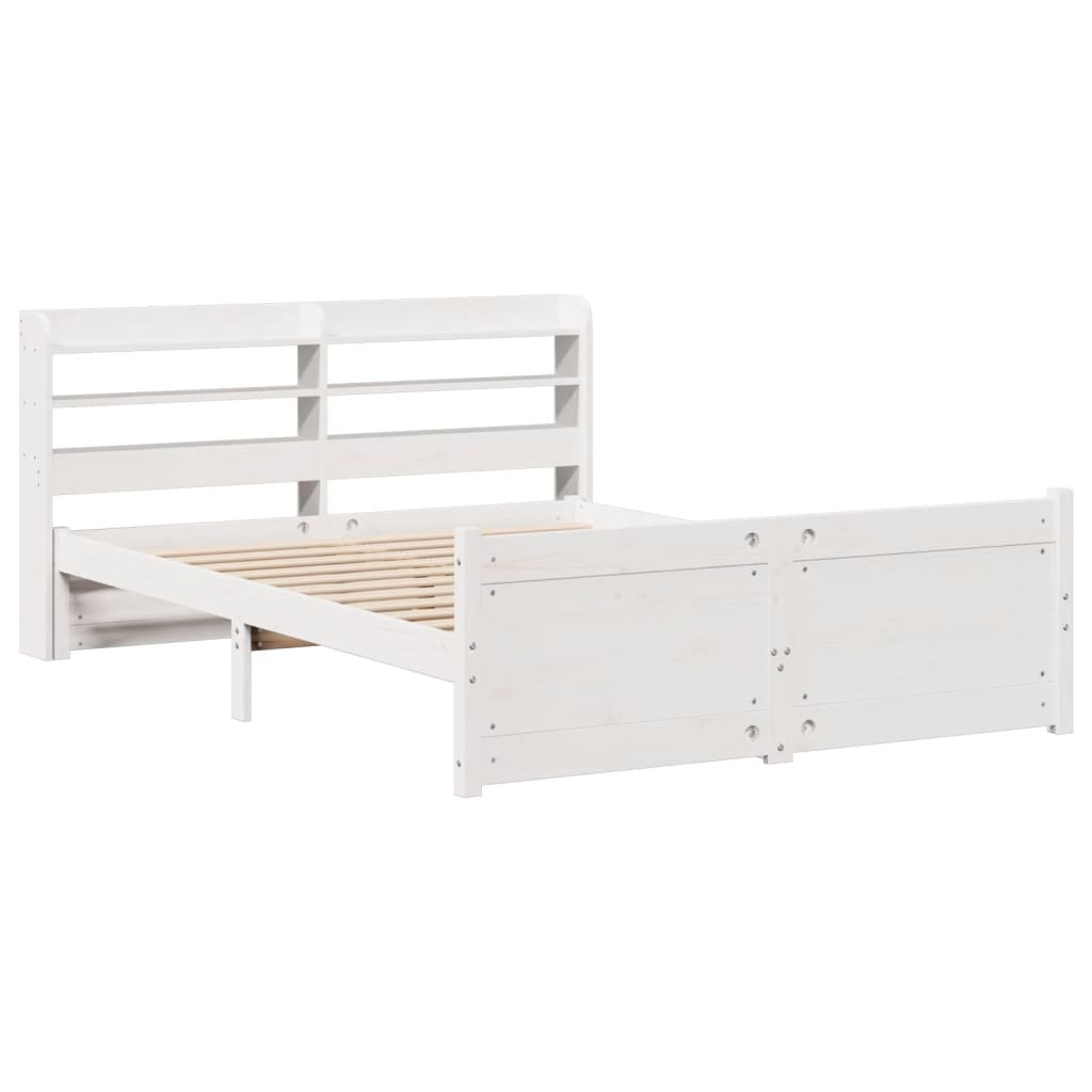 Bed Frame | White | Solid pine wood | Double | Double Bed Frame