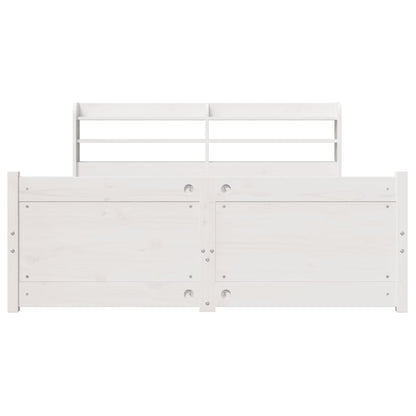 Bed Frame with Headboard without Mattress White 150x200 cm King Size