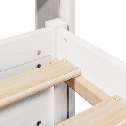 Bed Frame with Headboard without Mattress White 160x200 cm