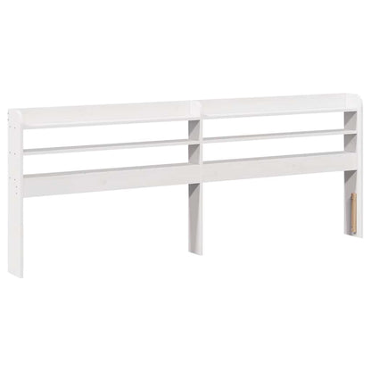 Bed Frame with Headboard without Mattress White 180x200 cm Super King