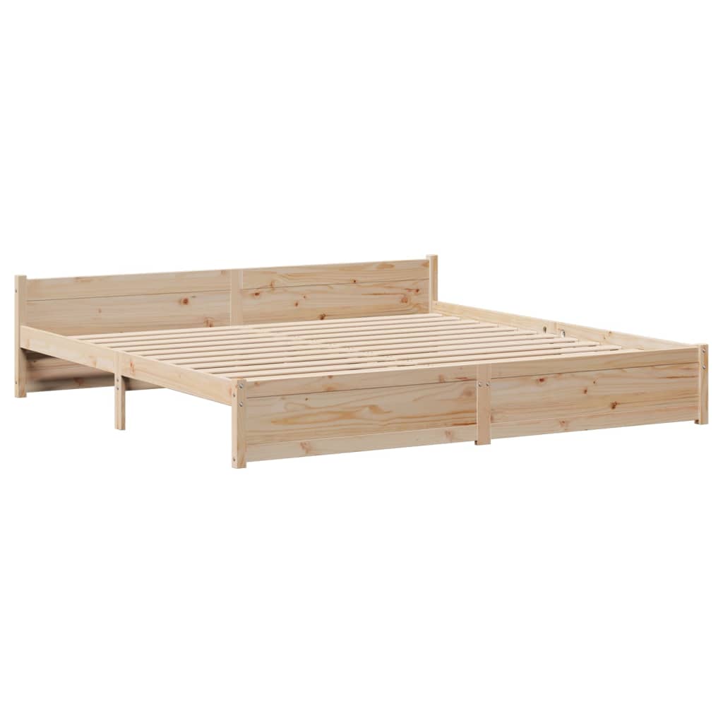 Bed Frame with Headboard without Mattress 200x200 cm