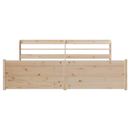 Bed Frame with Headboard without Mattress 200x200 cm