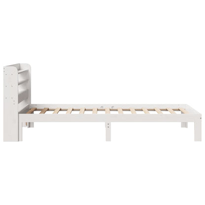 Bed Frame with Headboard without Mattress White 75x190 cm Small Single