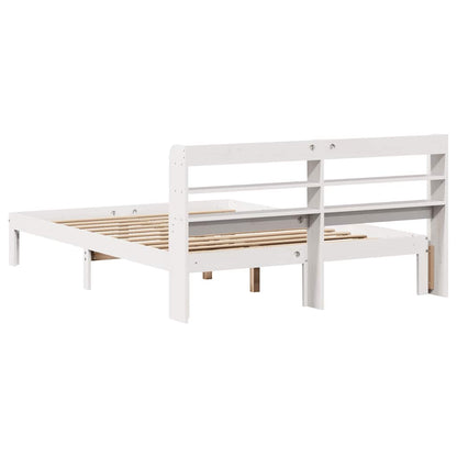 Bed Frame with Headboard without Mattress White 150x200 cm King Size