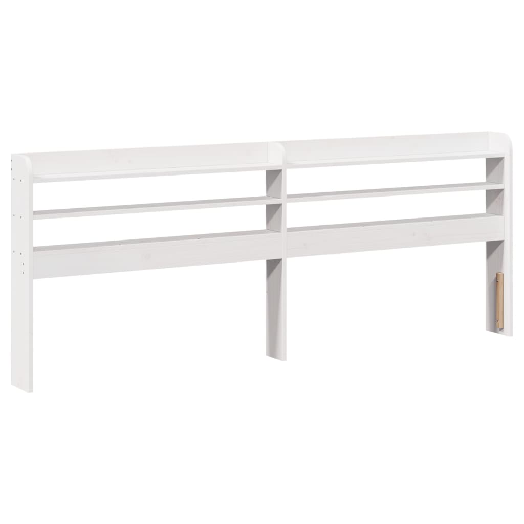 Bed Frame with Headboard without Mattress White 180x200 cm Super King