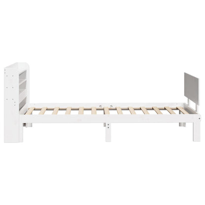 Bed Frame with Headboard without Mattress White 90x200 cm