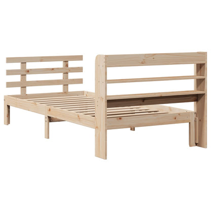 Bed Frame with Headboard without Mattress 75x190 cm Small Single