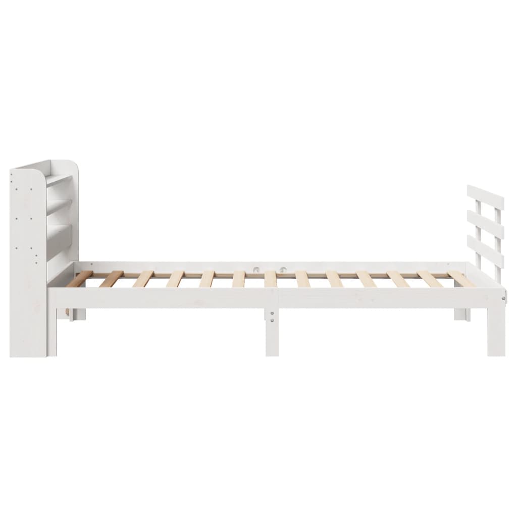 Bed Frame | White | Solid pine wood, Plywood | Small Single | Modern