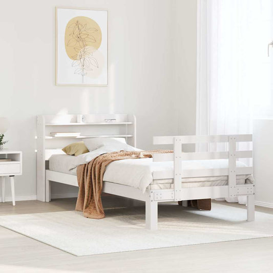 Bed Frame | White | Solid pine wood, Plywood | Small Single | Modern