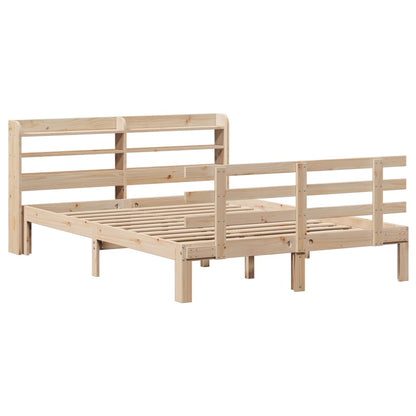 Bed Frame | Natural Pine | Solid Pine Wood, Plywood | Double | Bed Frame