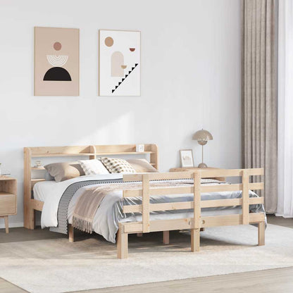 Bed Frame | Natural Pine | Solid Pine Wood, Plywood | Double | Bed Frame