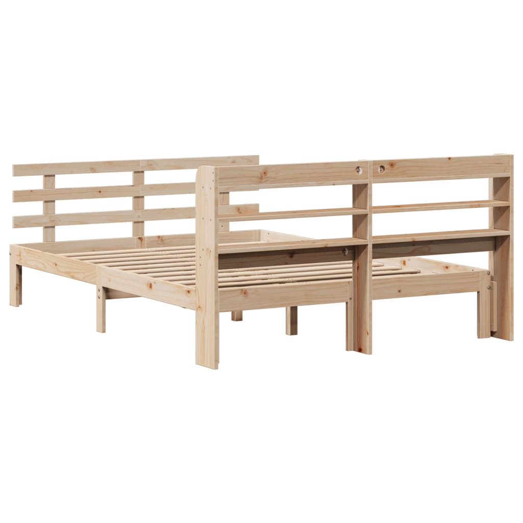 Bed Frame with Headboard without Mattress 150x200 cm King Size